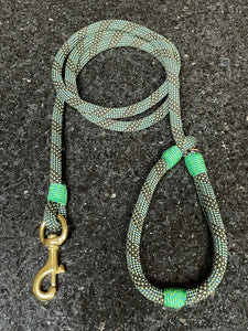 Handmade recycled climbing rope leash