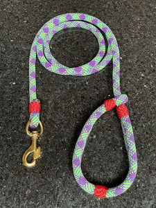 Handmade recycled climbing rope leash
